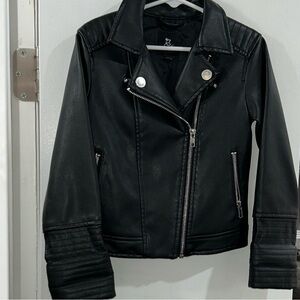Art Class Kid’s Black Faux Leather Biker Jacket